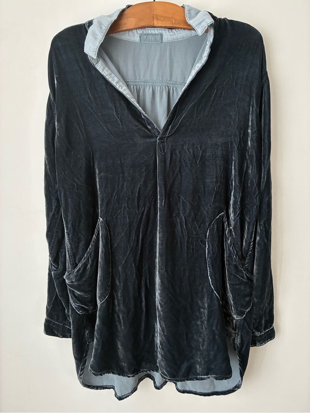 CP Shades x Free People Top Women’s Medium Velvet Tunic Boho